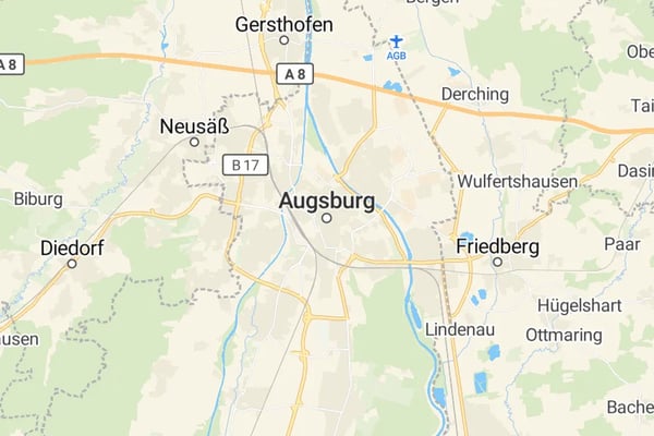 Karte von Augsburg