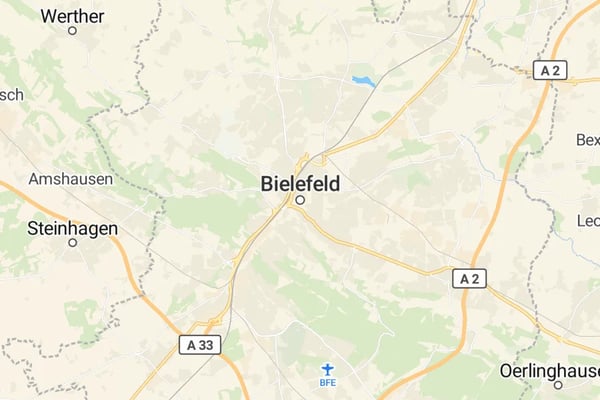 Karte von Bielefeld