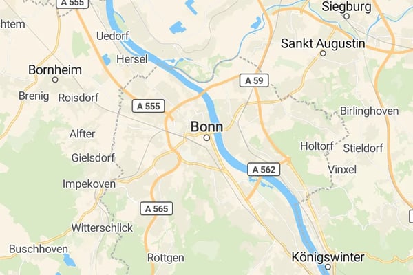 Karte von Bonn
