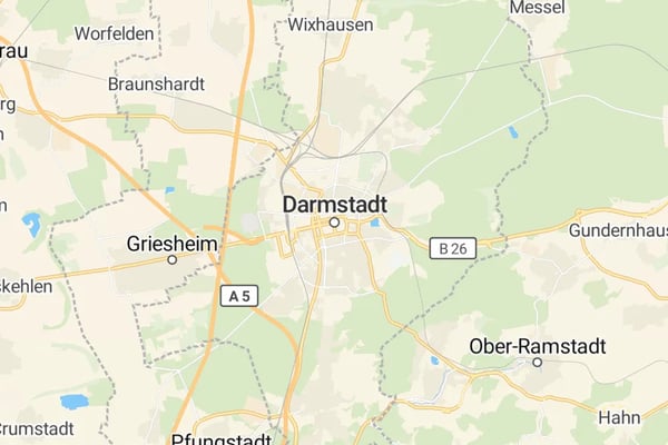 Karte von Darmstadt