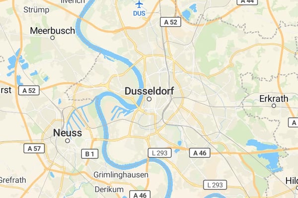 Karte von Düsseldorf