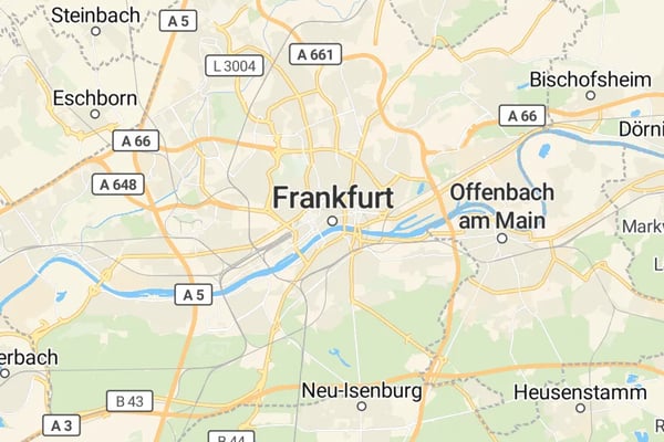 Karte von Frankfurt am Main
