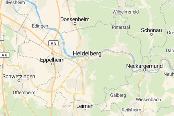 Karte von Heidelberg