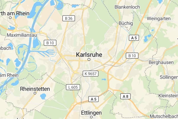 Karte von Karlsruhe