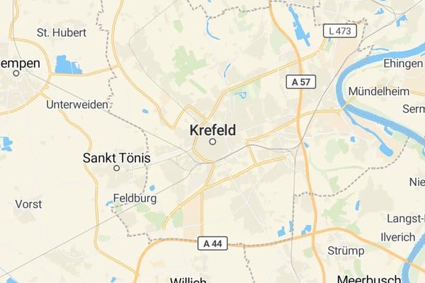 Karte von Krefeld