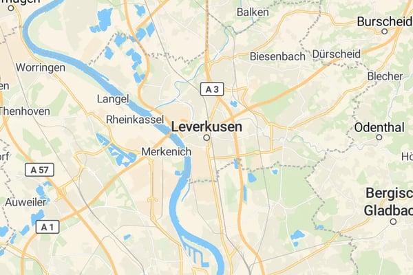 Karte von Leverkusen