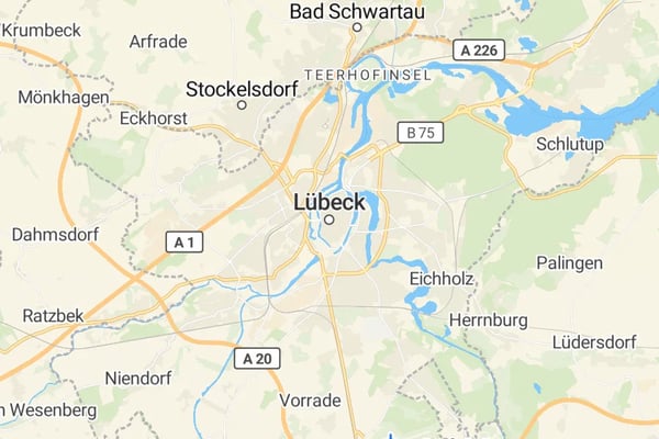 Karte von Lübeck