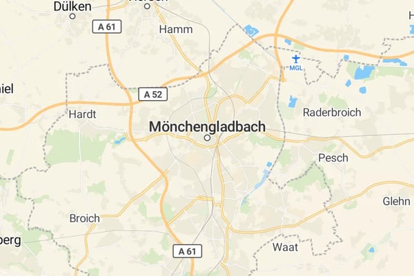 Karte von Mönchengladbach