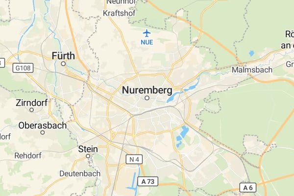 Karte von Nürnberg
