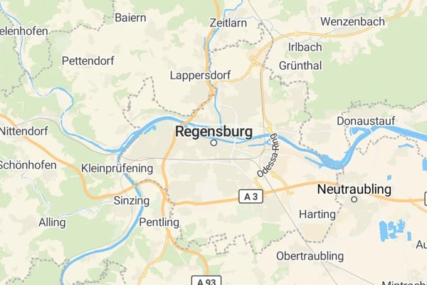 Karte von Regensburg