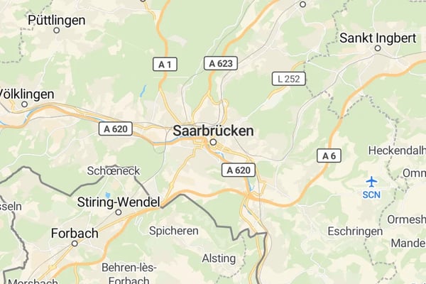 Karte von Saarbrücken