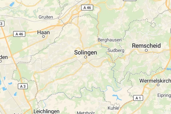 Karte von Solingen
