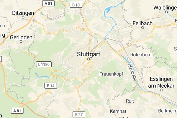Karte von Stuttgart