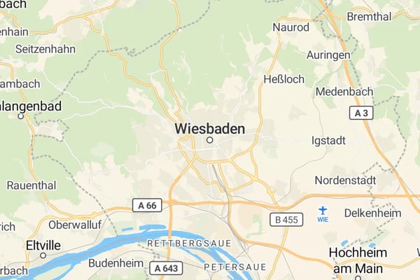 Karte von Wiesbaden
