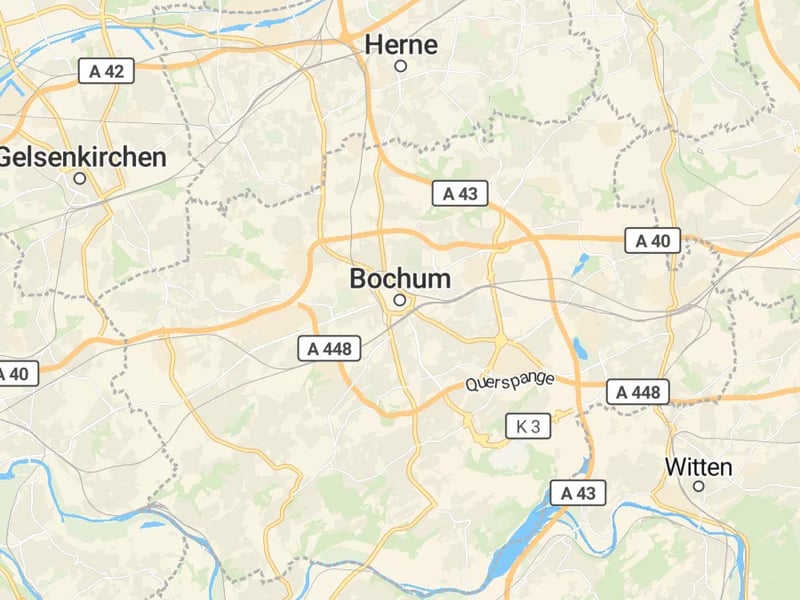 Karte des Einzugsgebiets, Autoverwertung Bochum