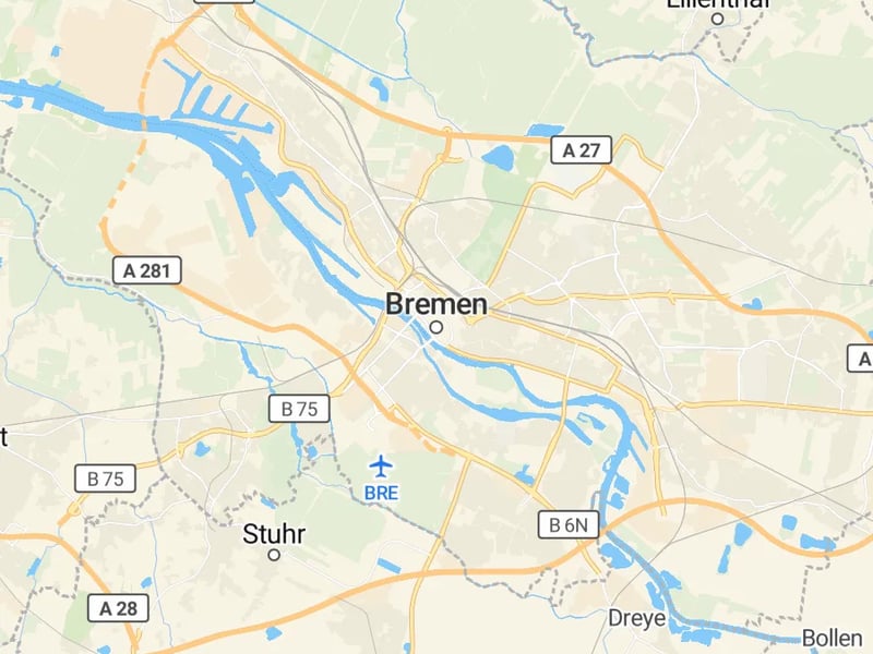 Karte des Einzugsgebiets, Autoverwertung Bremen