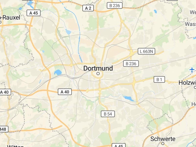 Karte des Einzugsgebiets, Autoverwertung Dortmund
