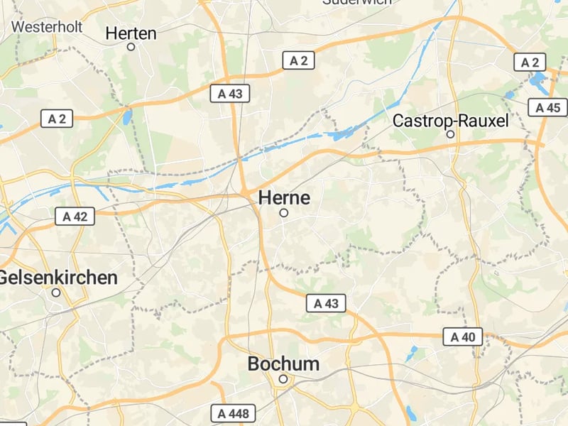 Karte des Einzugsgebiets, Autoverwertung Herne