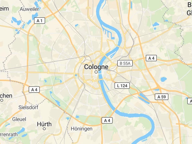 Karte des Einzugsgebiets, Autoverwertung Köln