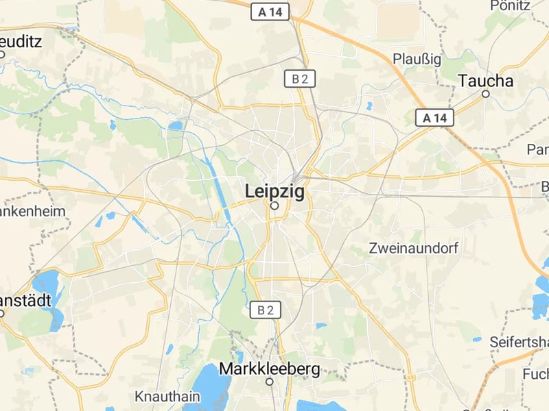 Karte des Einzugsgebiets, Autoverwertung Leipzig