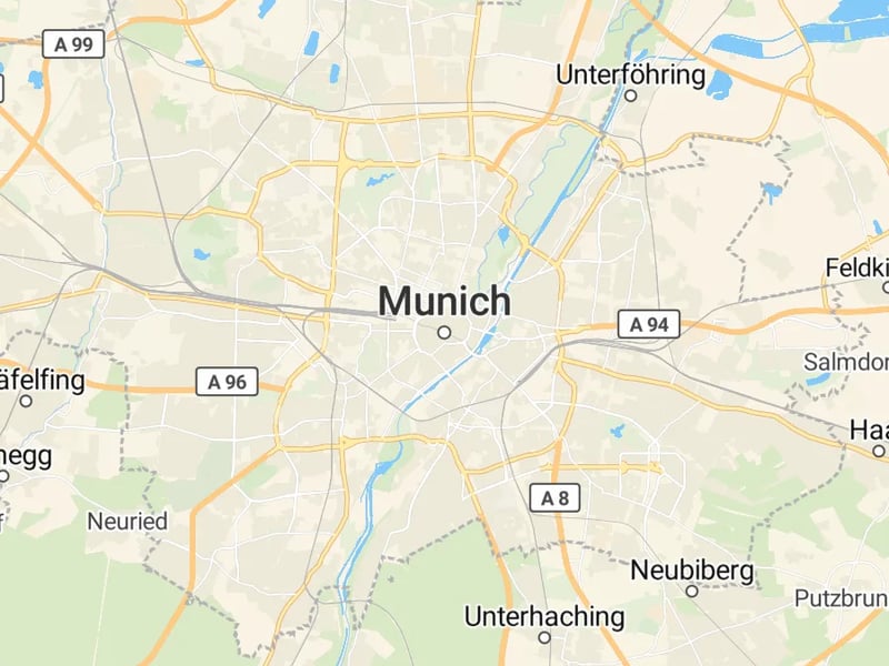 Karte des Einzugsgebiets, Autoverwertung München