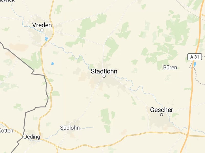 Karte des Einzugsgebiets, Autoverwertung Stadtlohn